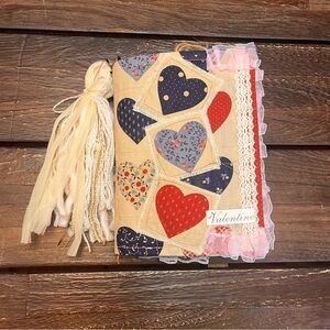 Valentine’s Junk Journal Heart Love Softcover 3 Signatures Decorated Journal